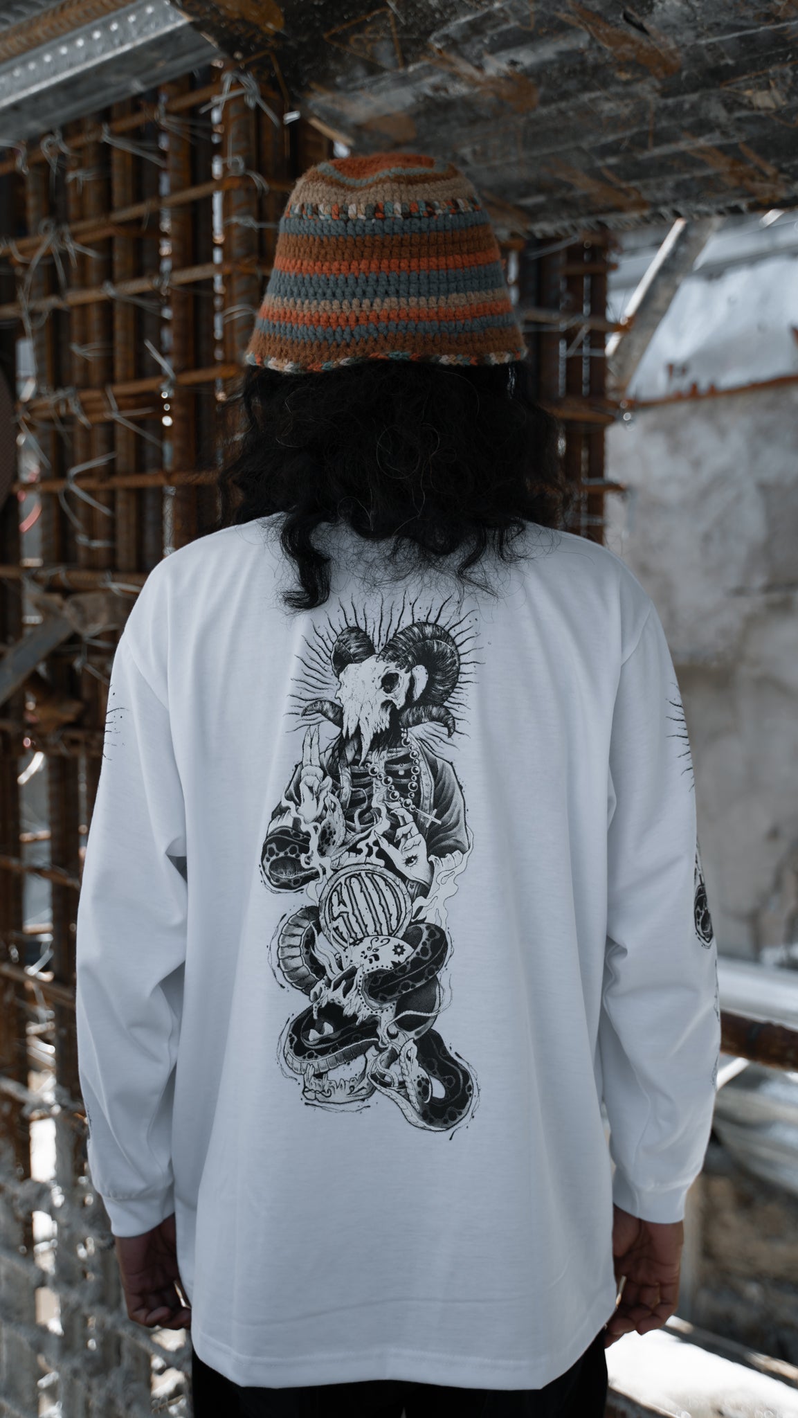 BAPHOMET LONGSLEEVE WHITE