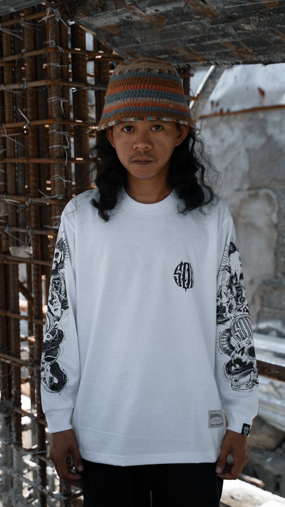 BAPHOMET LONGSLEEVE WHITE