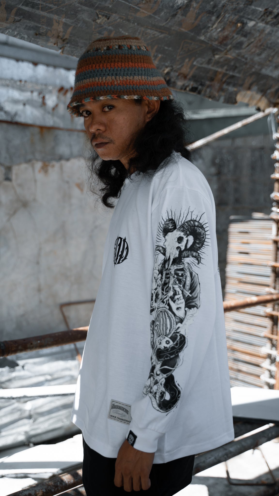 BAPHOMET LONGSLEEVE WHITE