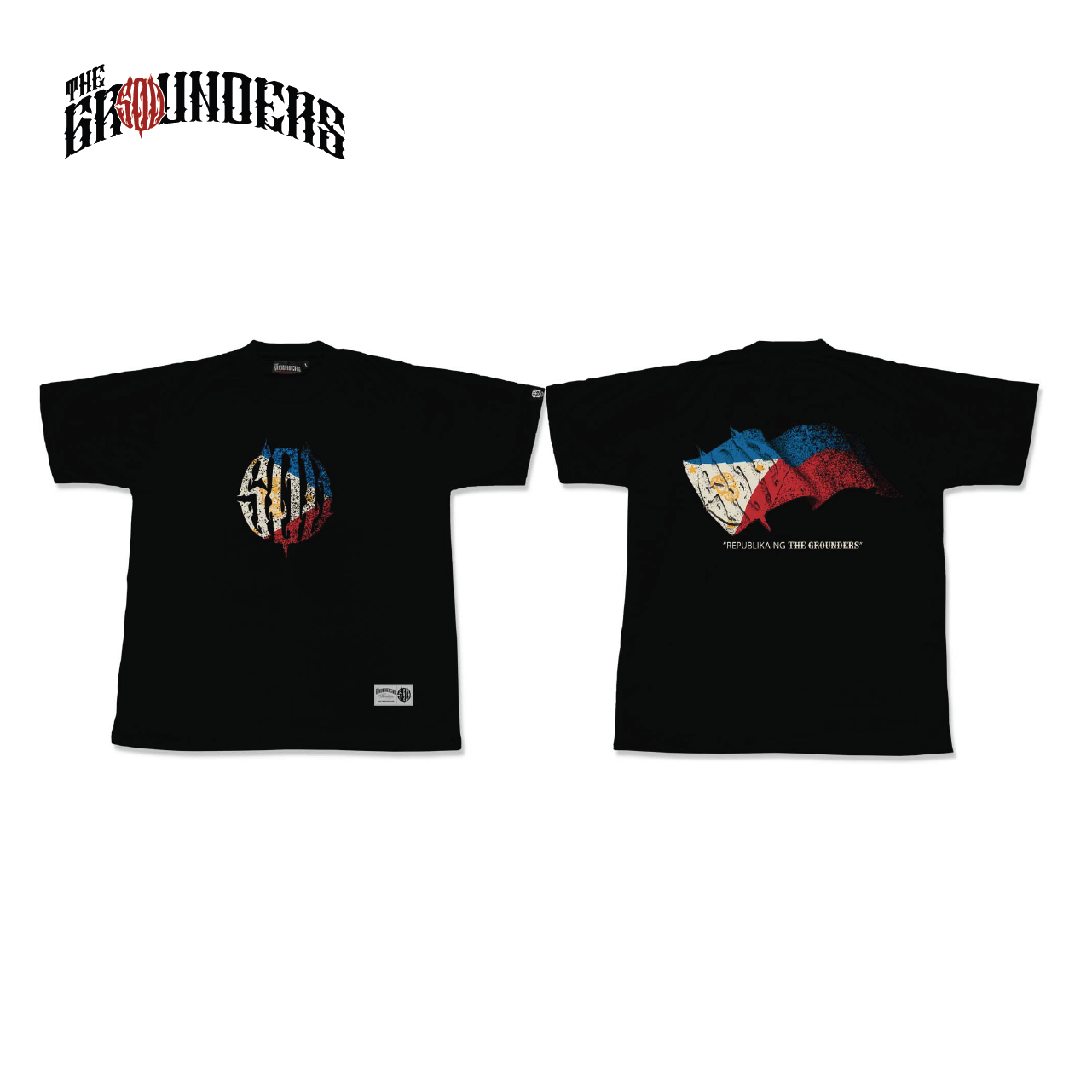 REPUBLIKA NG GROUNDERS FLAG TEE | BLACK