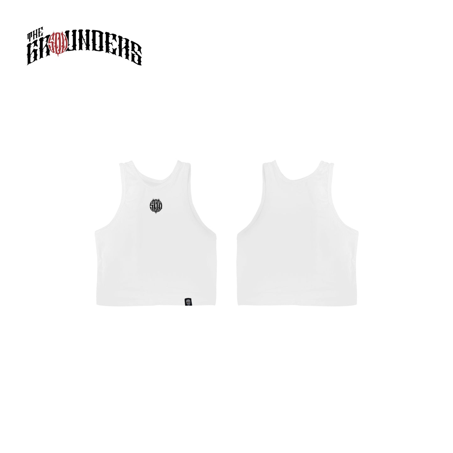TG RIB-KNITTED CROP TANKTOP WHITE