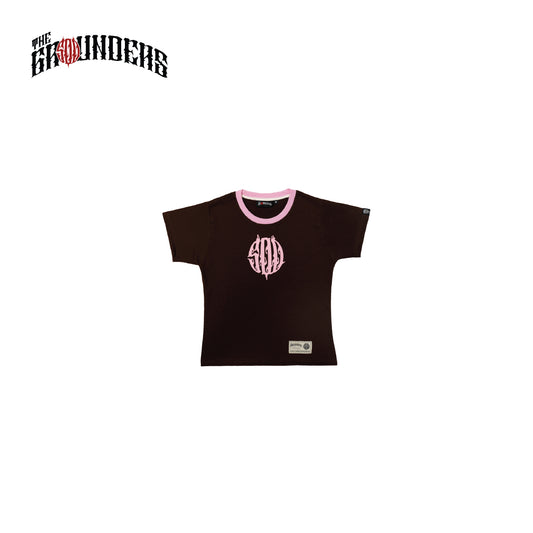 TG FEMME BROWN RINGER TEE
