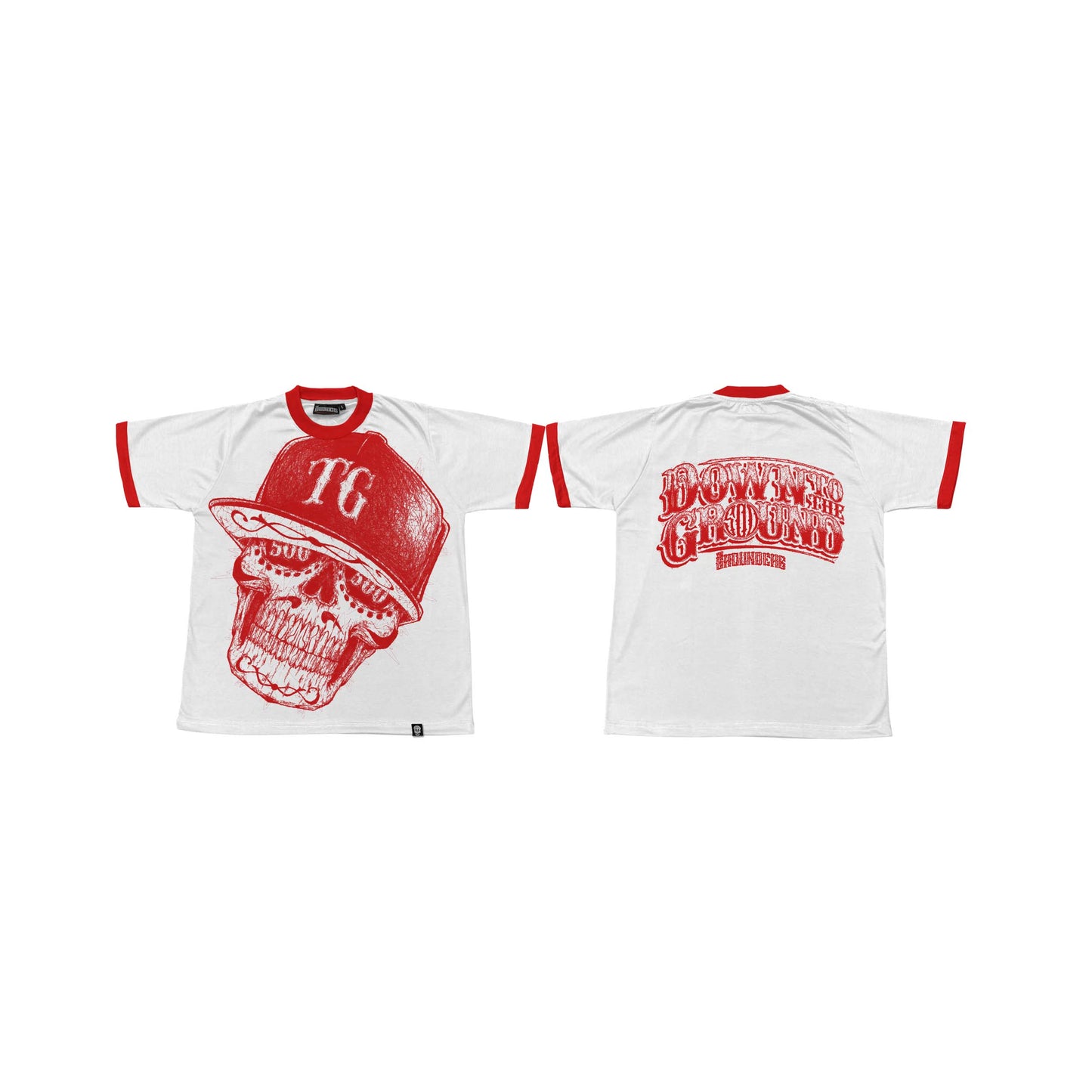TG SCRIBBLE RINGER WHITE TEE