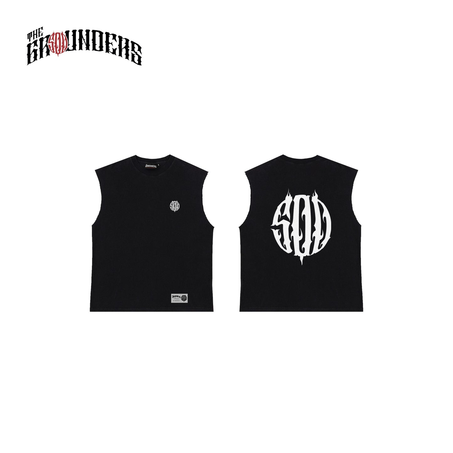 500 OG LOGO MUSCLE TEE BLACK