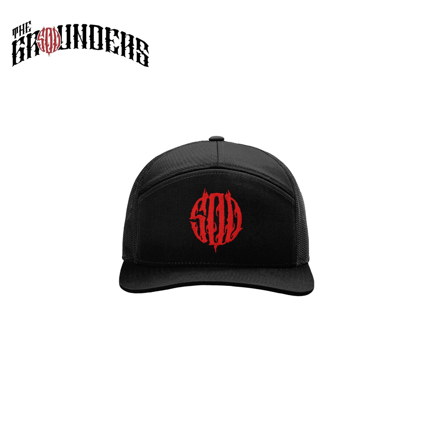 7 PANEL CURVE MESH CAP BLACK