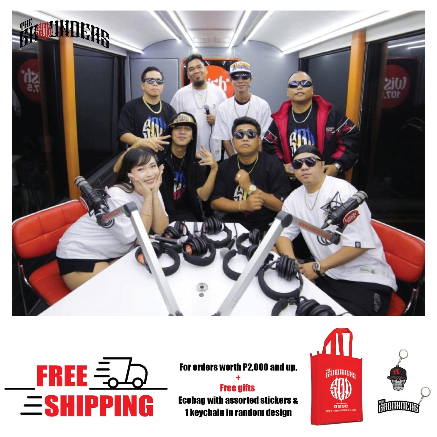 REPUBLIKA NG GROUNDERS FLAG TEE | BLACK