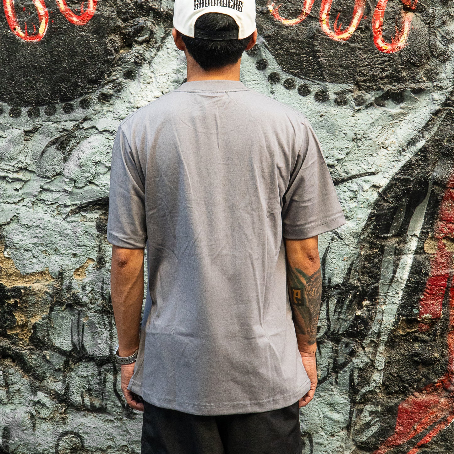 BLUISH GRAY SQUARED POCKET TEE