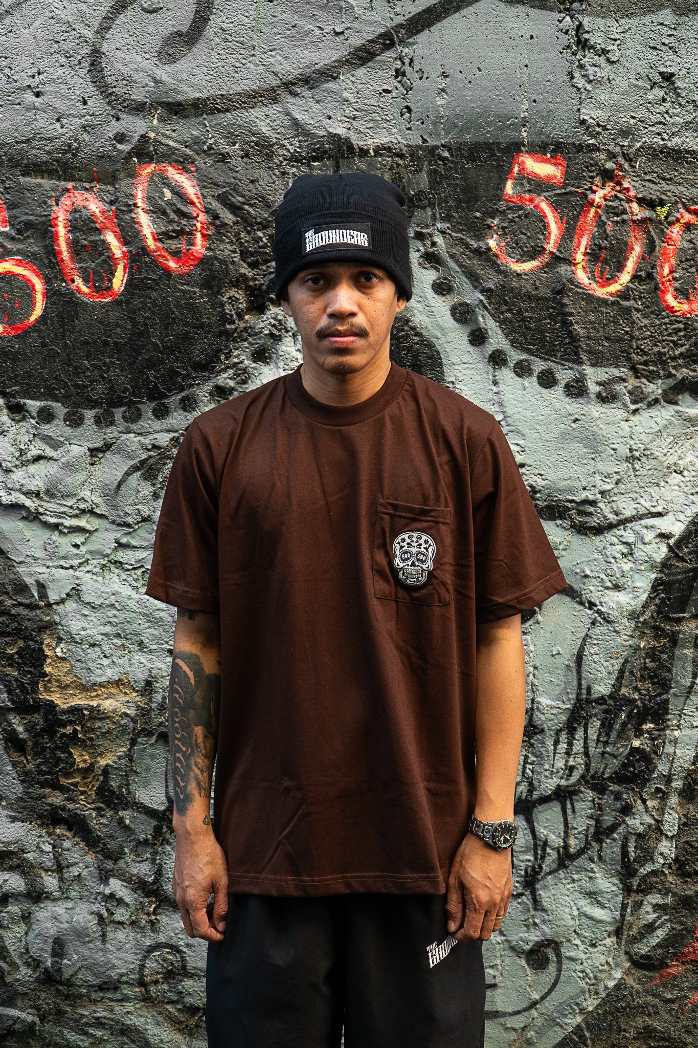 CHOCO BROWN SQUARED POCKET TEE