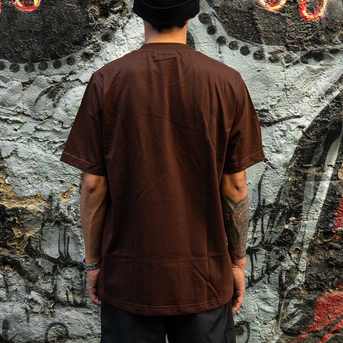CHOCO BROWN SQUARED POCKET TEE