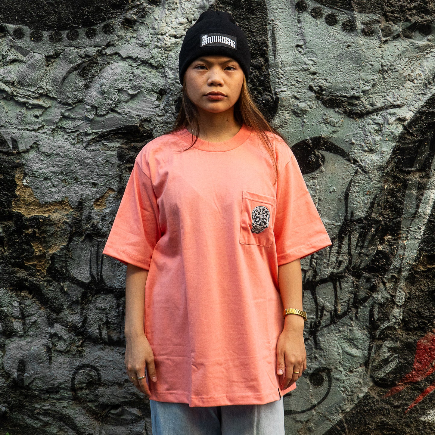 PEACH SQUARED POCKET TEE