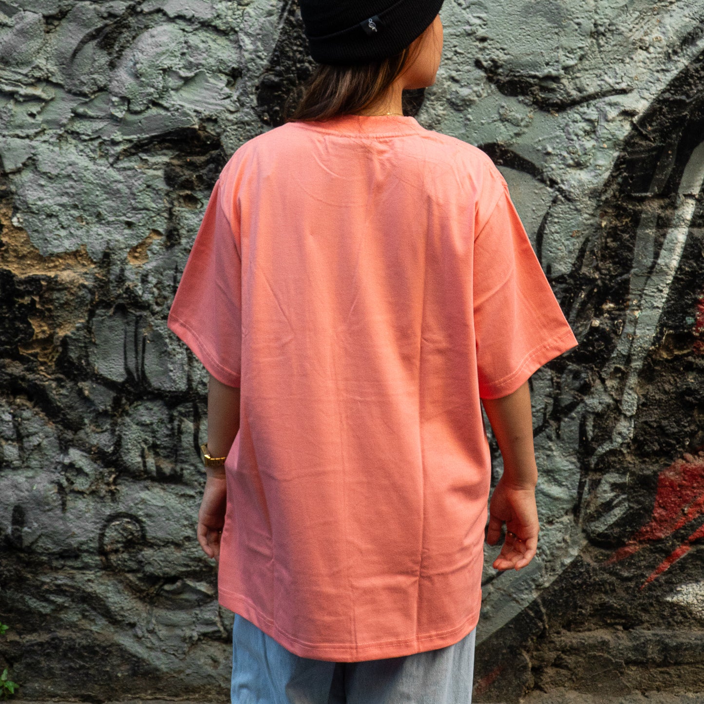 PEACH SQUARED POCKET TEE