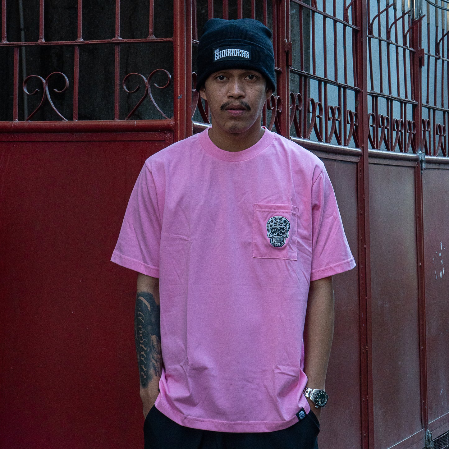 LIGHT PINK SQUARED POCKET TEE