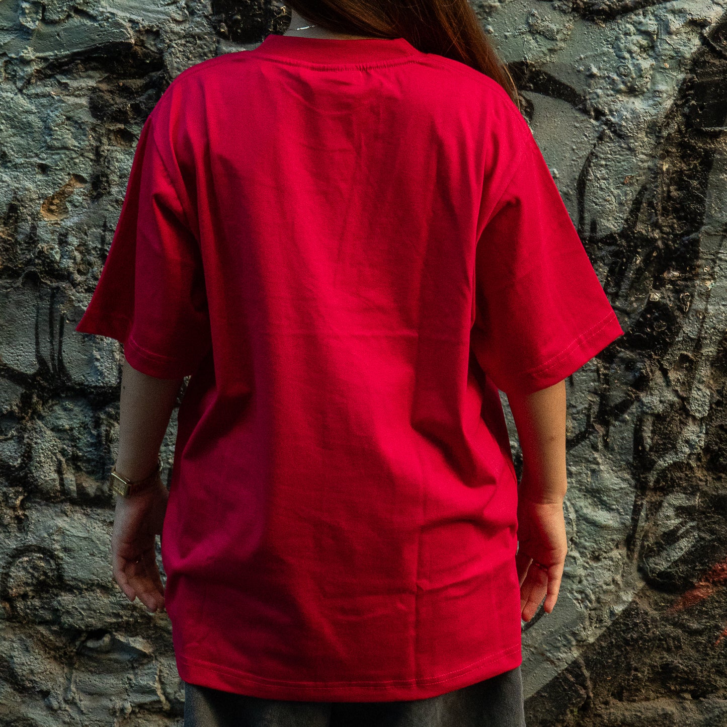 RED SQUARED POCKET TEE