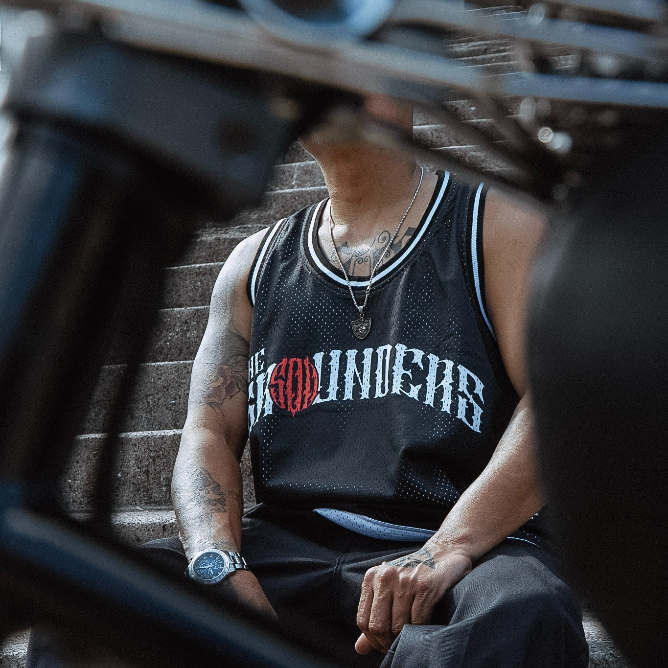 REVERSIBLE SANDO JERSEY (Black White)