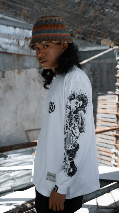 BAPHOMET LONGSLEEVE WHITE