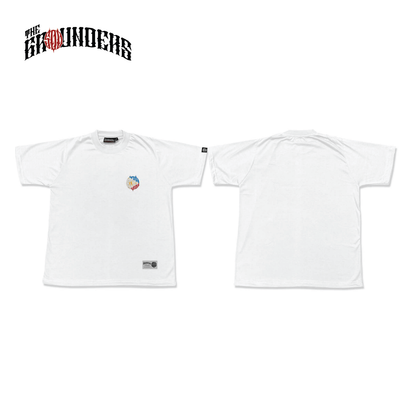 EMBROIDERED FLAG TEE | WHITE