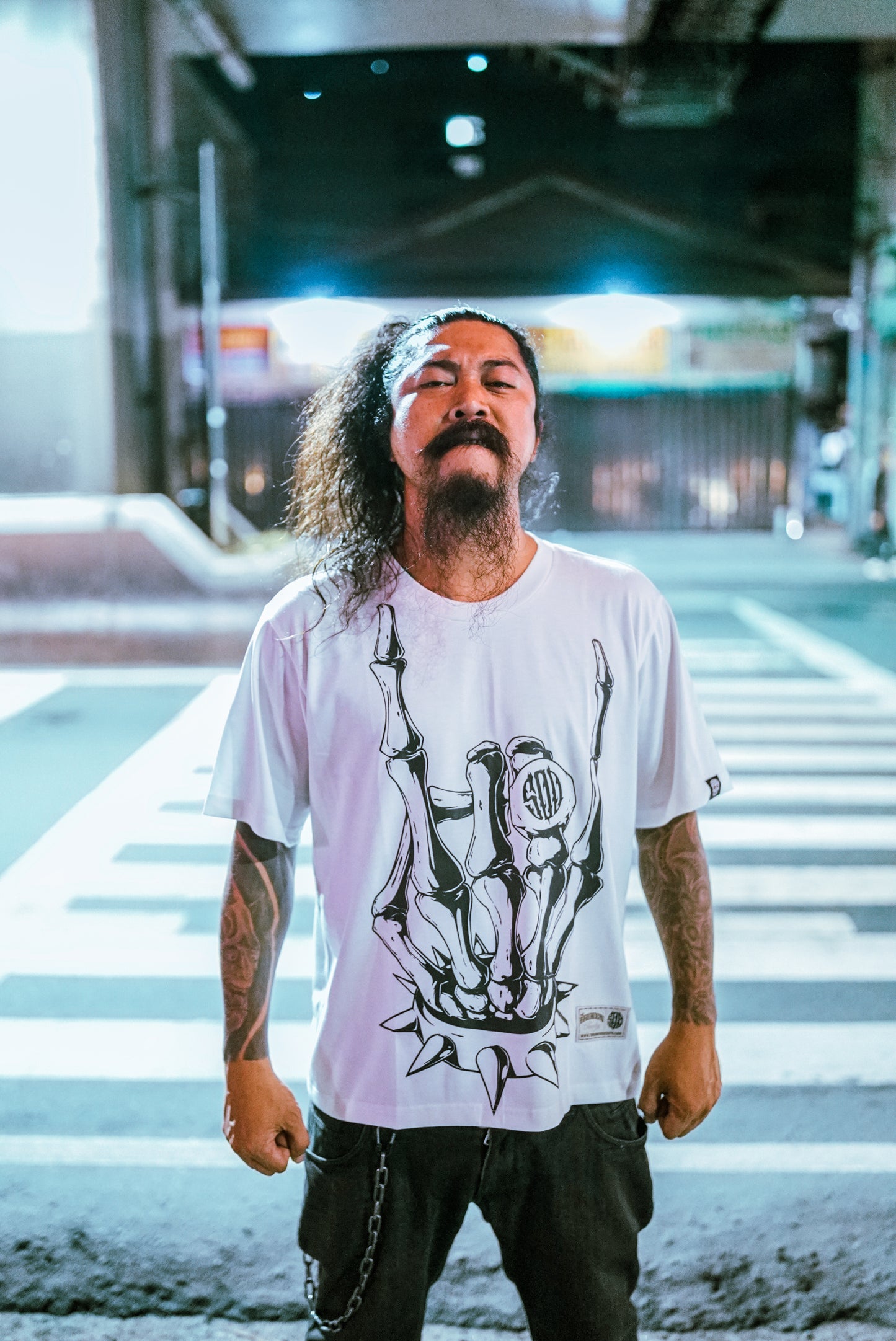 TG RAKENROL MONO BIG LOGO WHITE TEE