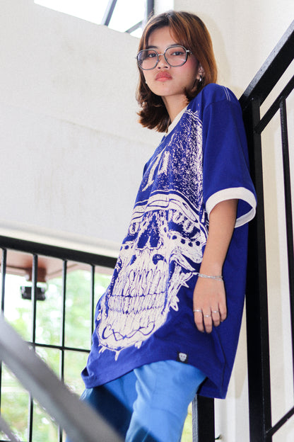 TG SCRIBBLE RINGER ROYAL BLUE TEE