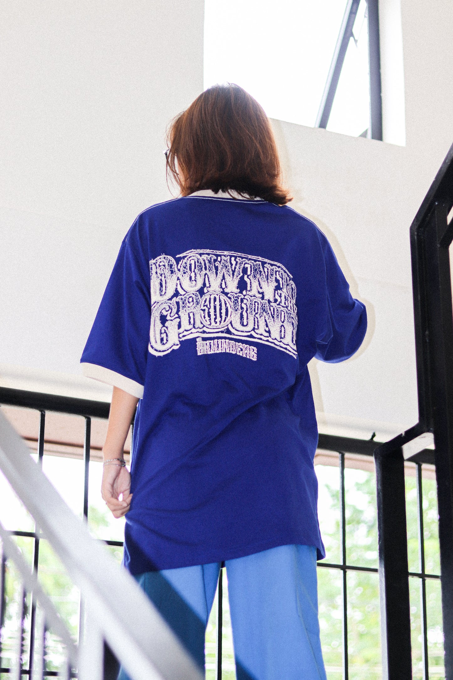 TG SCRIBBLE RINGER ROYAL BLUE TEE