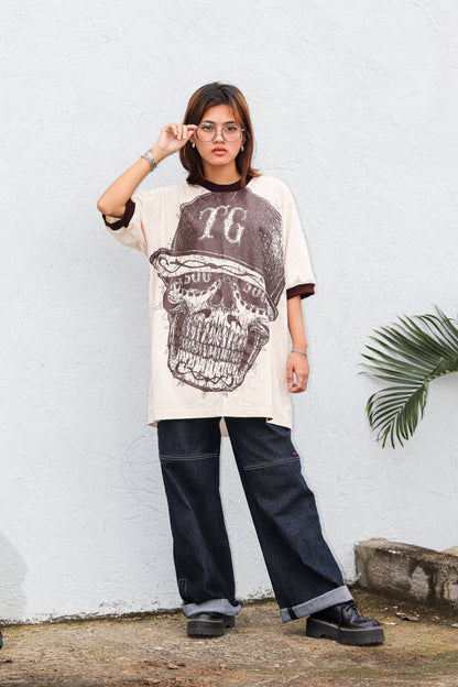 TG SCRIBBLE RINGER OFFWHITE TEE