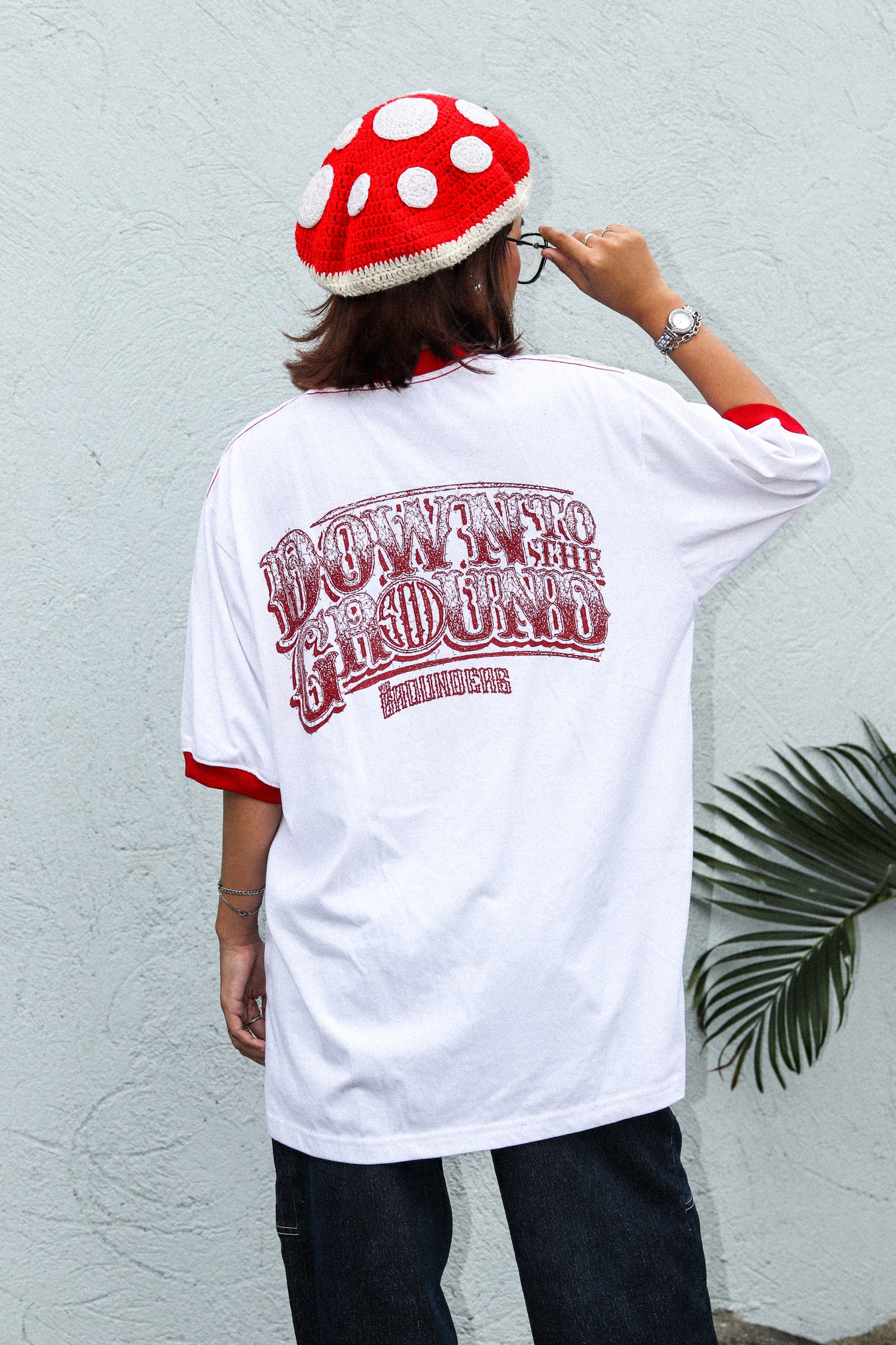 TG SCRIBBLE RINGER WHITE TEE