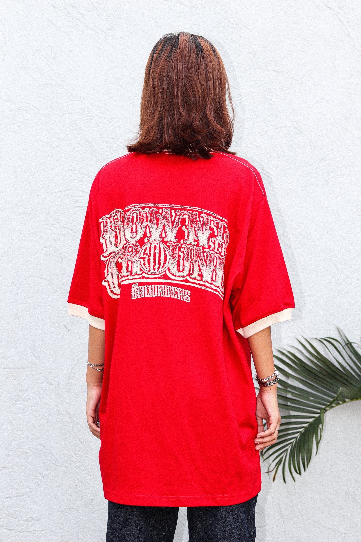 TG SCRIBBLE RINGER RED TEE