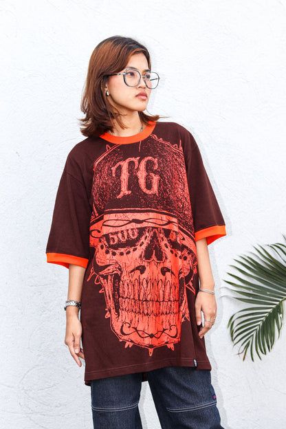 TG SCRIBBLE CHOCO BROWN TEE