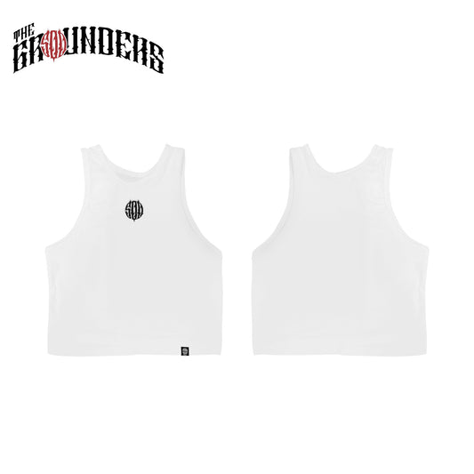TG RIB-KNITTED CROP TANKTOP WHITE