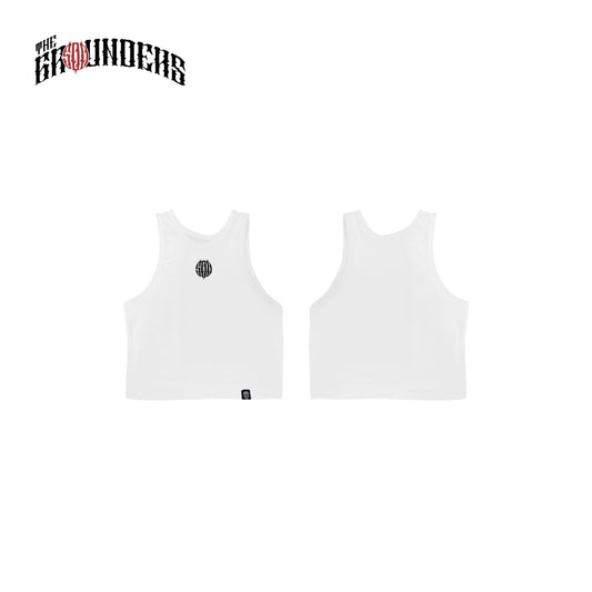 TG RIB-KNITTED CROP TANKTOP WHITE