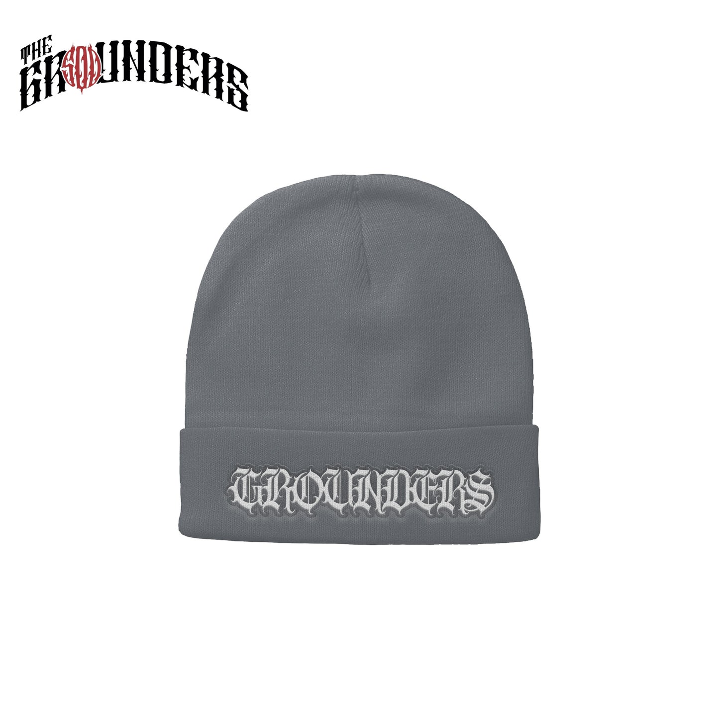 TG BLUISH-GRAY BEANIE OLD ENGLISH EMBRO