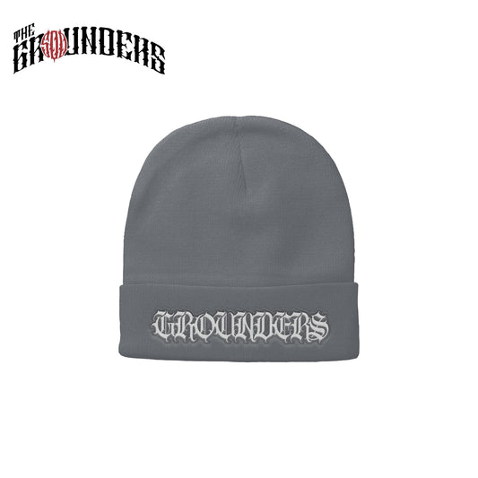 TG BLUISH-GRAY BEANIE OLD ENGLISH EMBRO