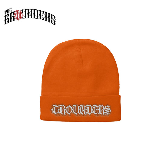 TG ORANGE BEANIE OLD ENGLISH EMBRO