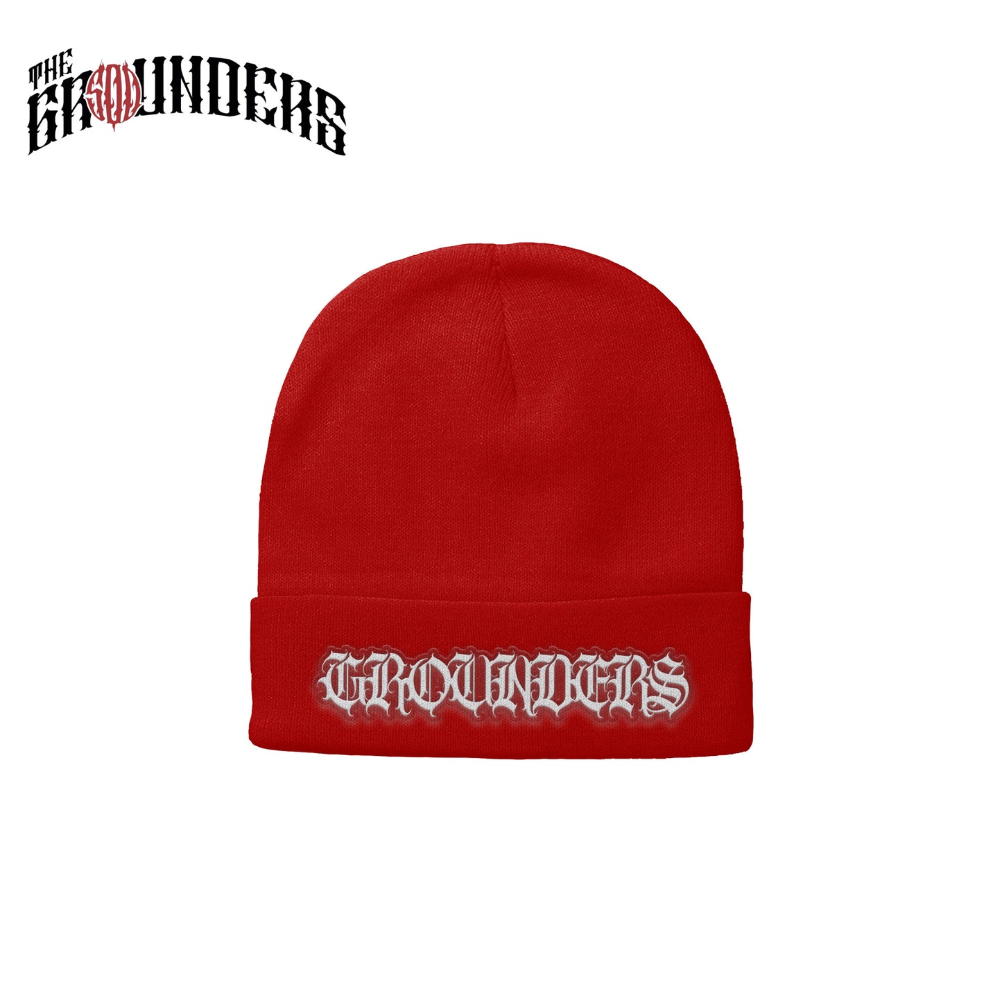 TG RED BEANIE OLD ENGLISH EMBRO