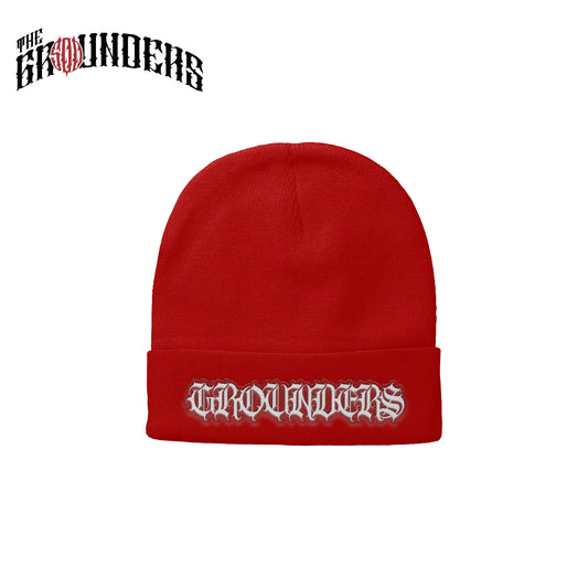 TG RED BEANIE OLD ENGLISH EMBRO