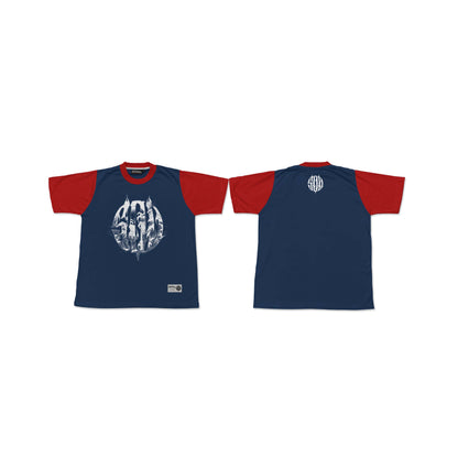 TG ORIENTAL TWO-TONE TEE (Blue Red)