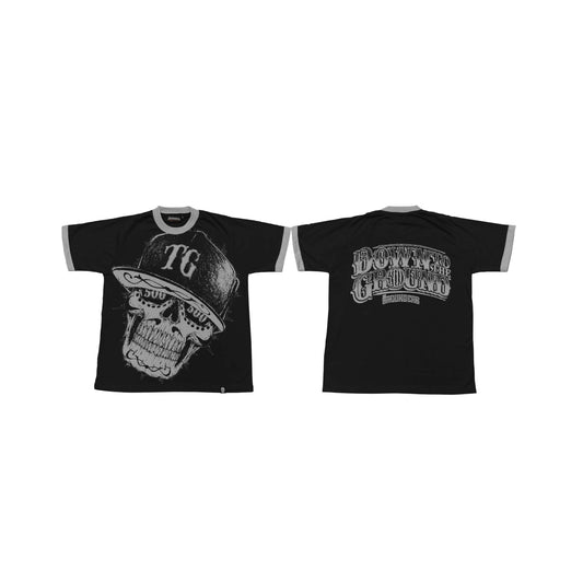 TG SCRIBBLE RINGER BLACK TEE