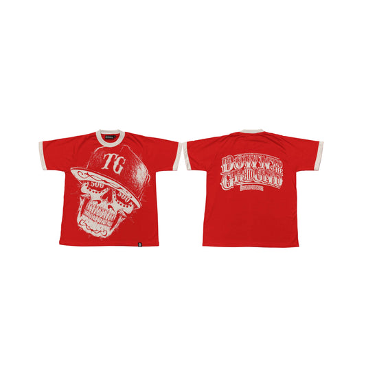 TG SCRIBBLE RINGER RED TEE