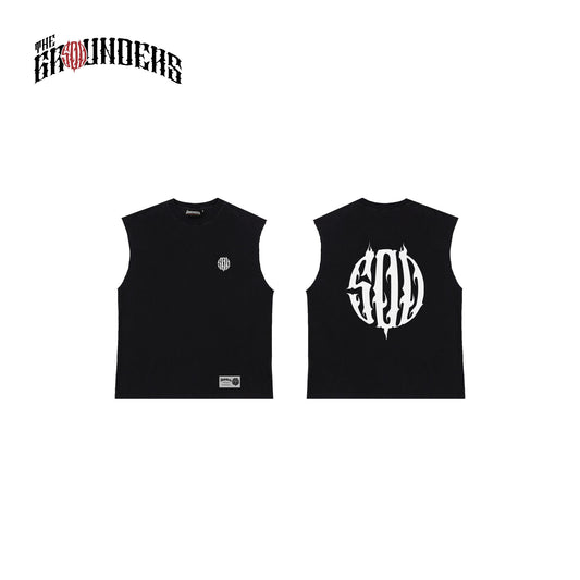 500 OG LOGO MUSCLE TEE BLACK