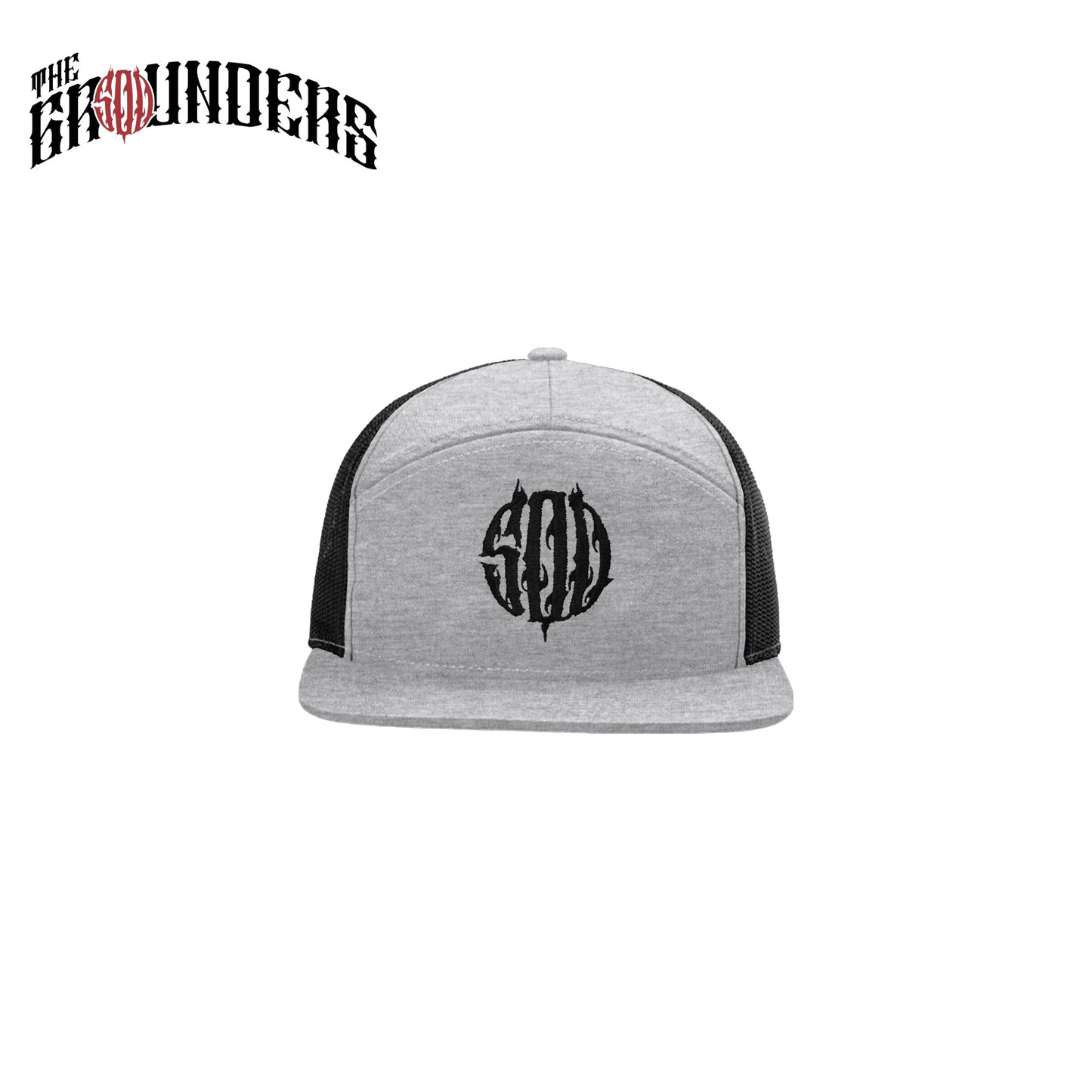 7 PANEL MESH CAP GRAY