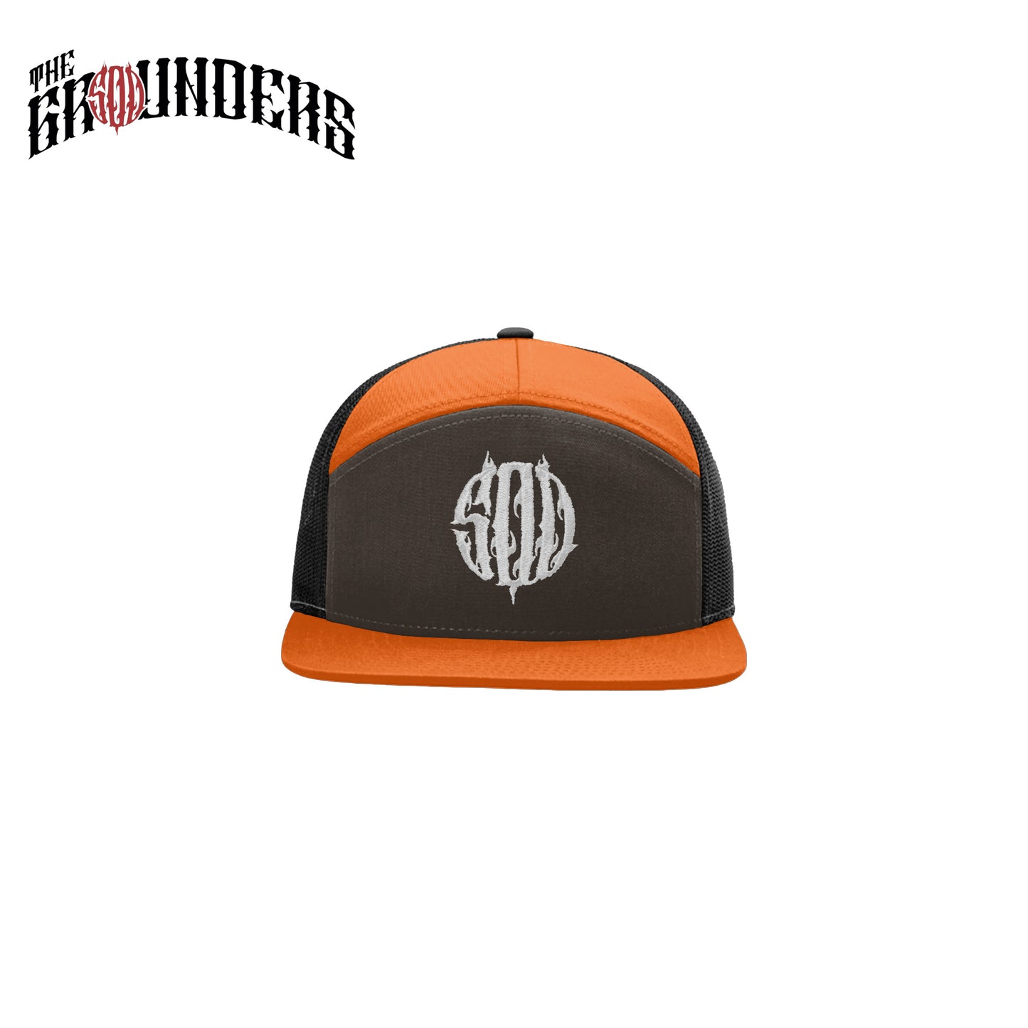 7 PANEL MESH CAP ORANGE