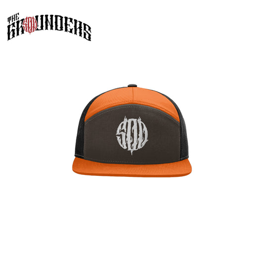 7 PANEL MESH CAP ORANGE