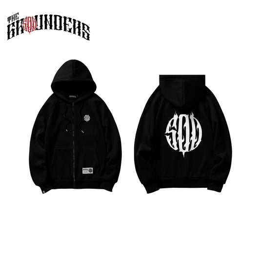 TG 500 OG LOGO V2 ZIP HOODIE BLACK