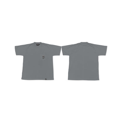 BLUISH GRAY SQUARED POCKET TEE
