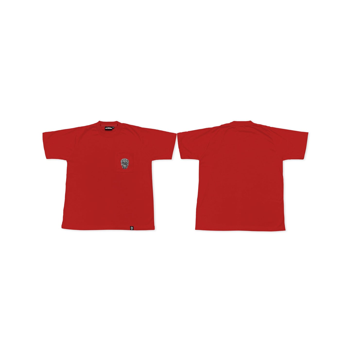 RED SQUARED POCKET TEE