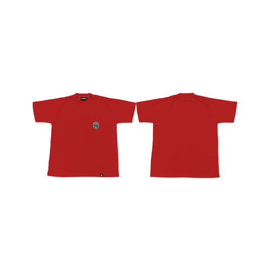 RED SQUARED POCKET TEE