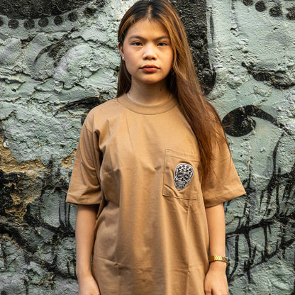 MOCHA SQUARED POCKET TEE