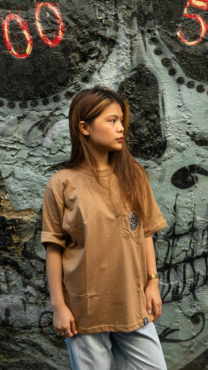MOCHA SQUARED POCKET TEE