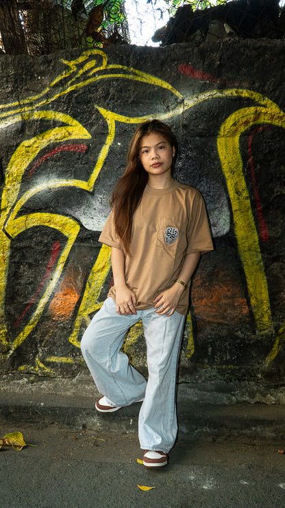 MOCHA SQUARED POCKET TEE