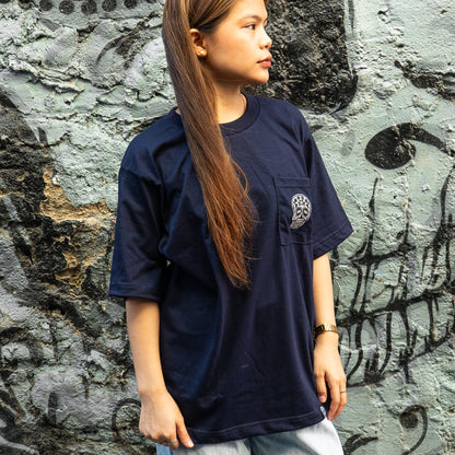 NAVY BLUE SQUARED POCKET TEE