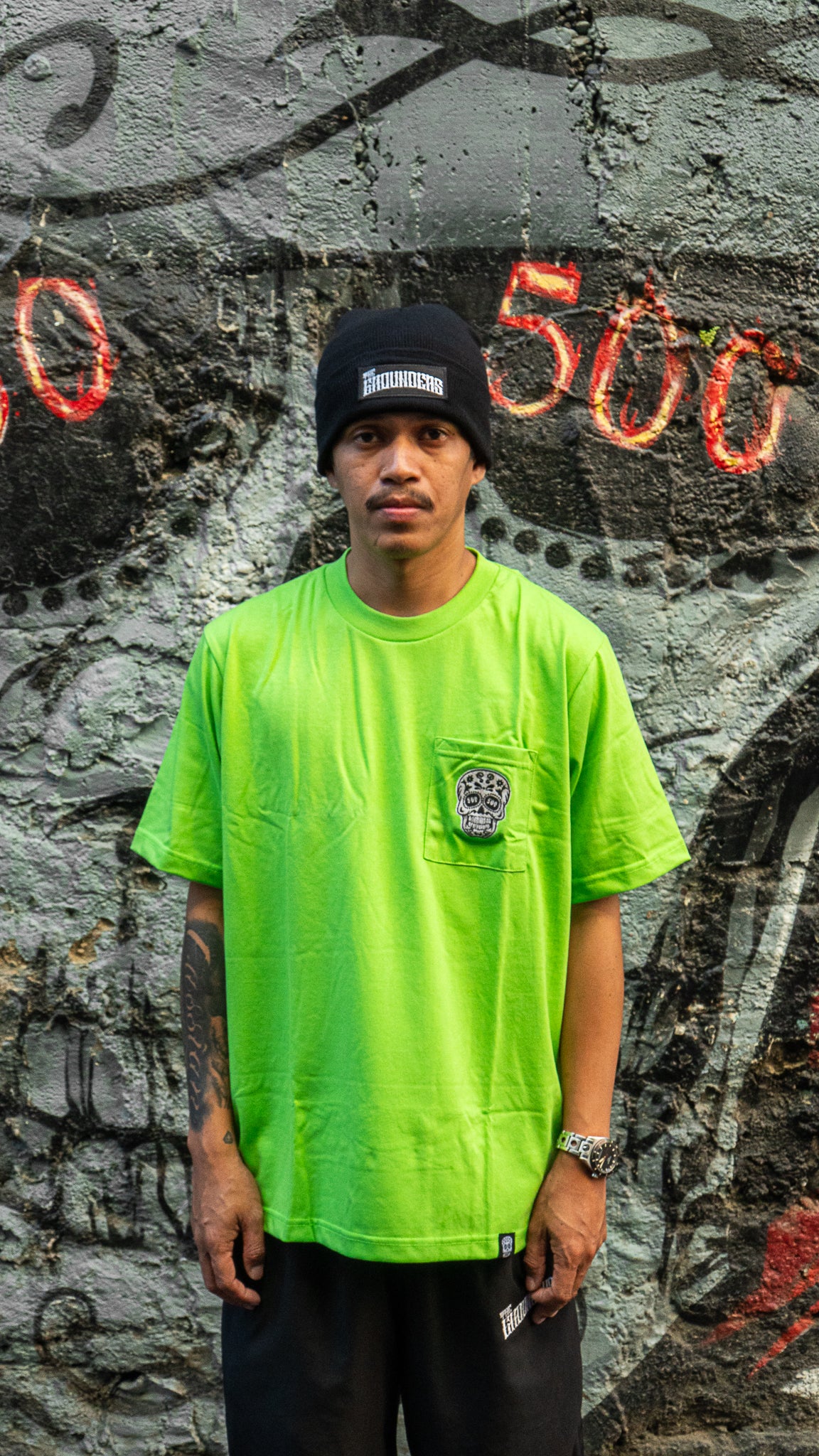 APPLE GREEN SQUARED POCKET TEE